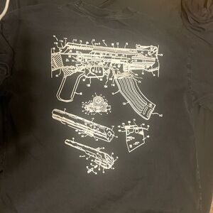 Black Graphic Long Sleeve Shirt